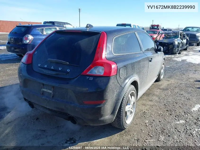 2011 Volvo C30 T5 VIN: YV1672MK8B2239990 Lot: 12285597