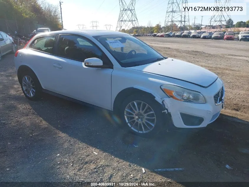 2011 Volvo C30 T5/T5 R-Design VIN: YV1672MKXB2193773 Lot: 40699931