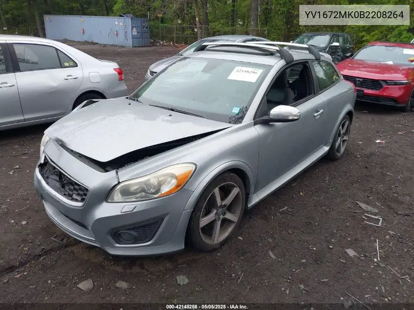 2011 Volvo C30 T5/T5 R-Design VIN: YV1672MK0B2208264 Lot: 42148286