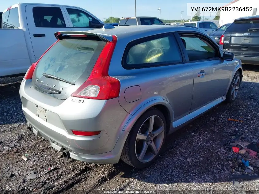 2011 Volvo C30 T5 VIN: YV1672MK9B2236452 Lot: 42198446