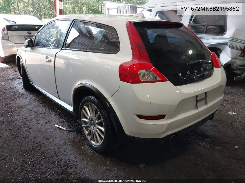 2011 Volvo C30 T5/T5 R-Design VIN: YV1672MK8B2195862 Lot: 42540688
