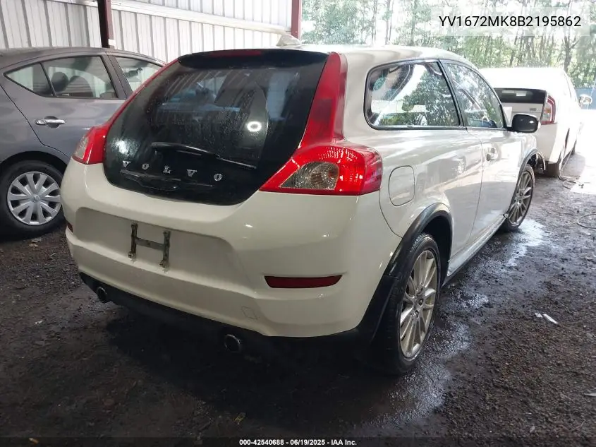 2011 Volvo C30 T5/T5 R-Design VIN: YV1672MK8B2195862 Lot: 42540688