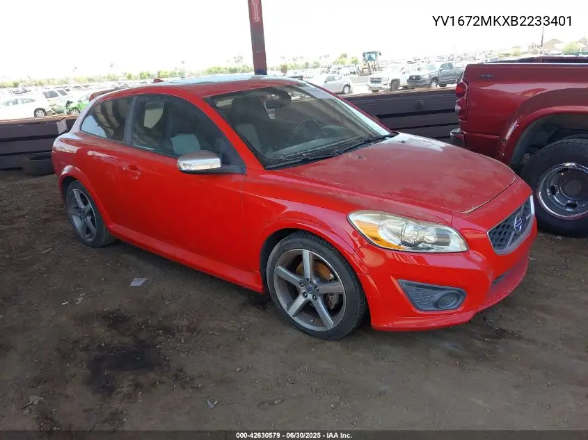 2011 Volvo C30 T5 R-Design VIN: YV1672MKXB2233401 Lot: 42630579