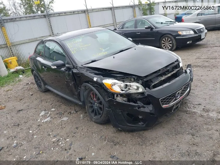 2012 Volvo C30 VIN: YV1672MK0C2266862 Lot: 12110179