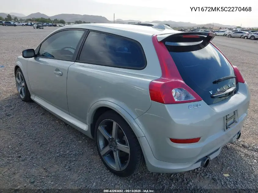2012 Volvo C30 T5 Premier Plus VIN: YV1672MK5C2270468 Lot: 42263452