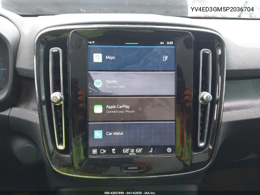 2023 Volvo C40 Recharge Pure Electric Twin Ultimate VIN: YV4ED3GM5P2036704 Lot: 42021899