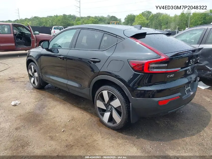 2023 Volvo C40 Recharge Pure Electric Twin Ultimate VIN: YV4ED3GM7P2048322 Lot: 42402501