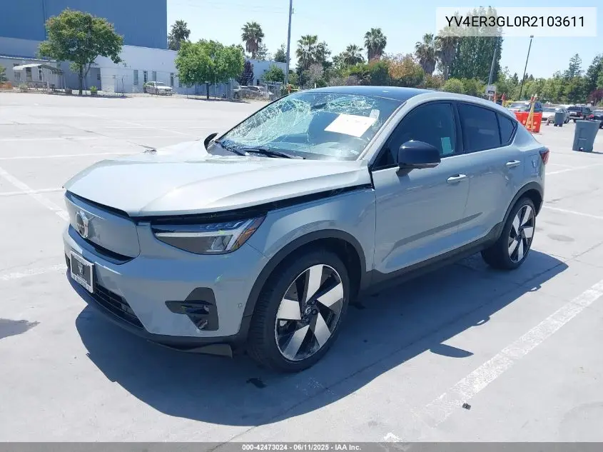 2024 Volvo C40 Recharge Pure Electric Twin Plus VIN: YV4ER3GL0R2103611 Lot: 42473024