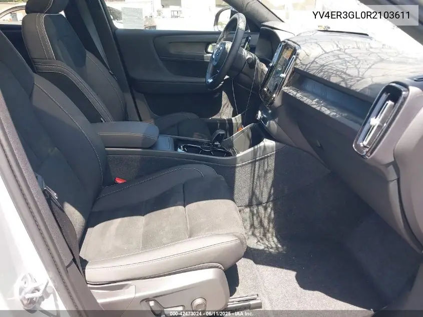 2024 Volvo C40 Recharge Pure Electric Twin Plus VIN: YV4ER3GL0R2103611 Lot: 42473024
