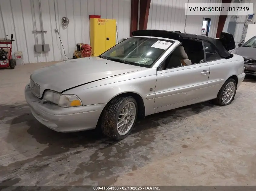 2001 Volvo C70 Lt VIN: YV1NC56D81J017249 Lot: 41554358