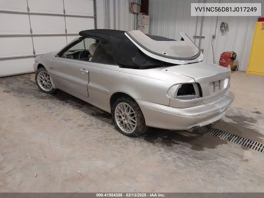 2001 Volvo C70 Lt VIN: YV1NC56D81J017249 Lot: 41554358