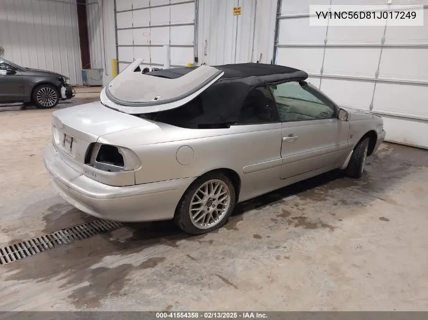 2001 Volvo C70 Lt VIN: YV1NC56D81J017249 Lot: 41554358
