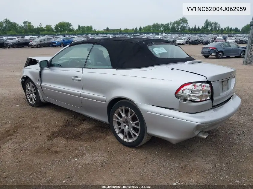 2004 Volvo C70 Ht/Ht A Cv VIN: YV1NC62D04J062959 Lot: 42502332