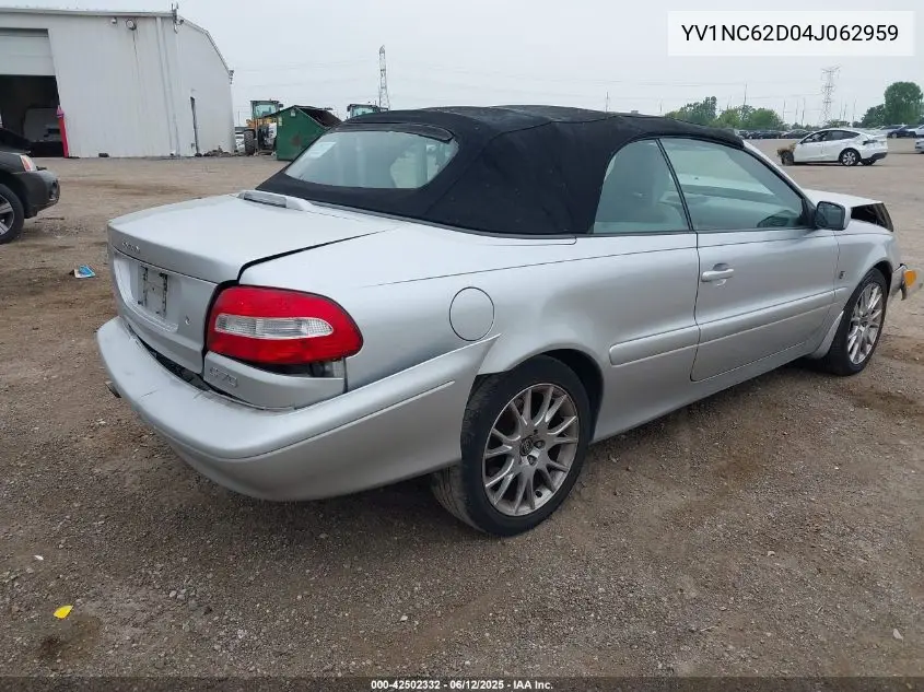 2004 Volvo C70 Ht/Ht A Cv VIN: YV1NC62D04J062959 Lot: 42502332