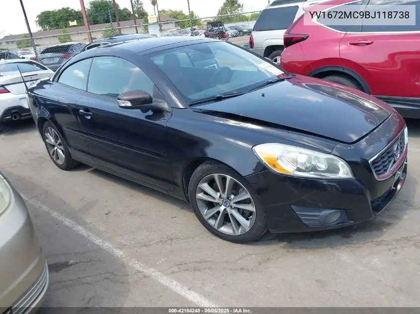 2011 Volvo C70 T5 VIN: YV1672MC9BJ118738 Lot: 42164248