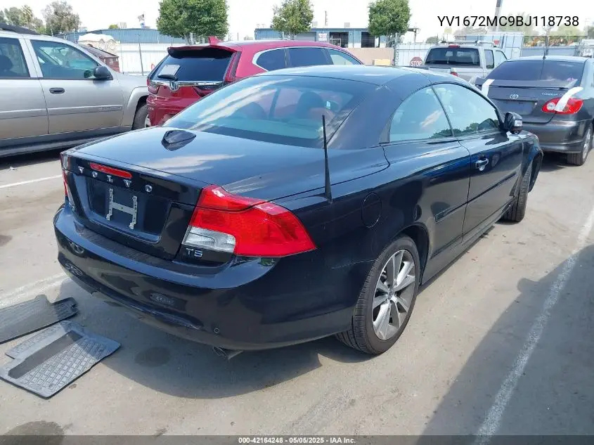 2011 Volvo C70 T5 VIN: YV1672MC9BJ118738 Lot: 42164248