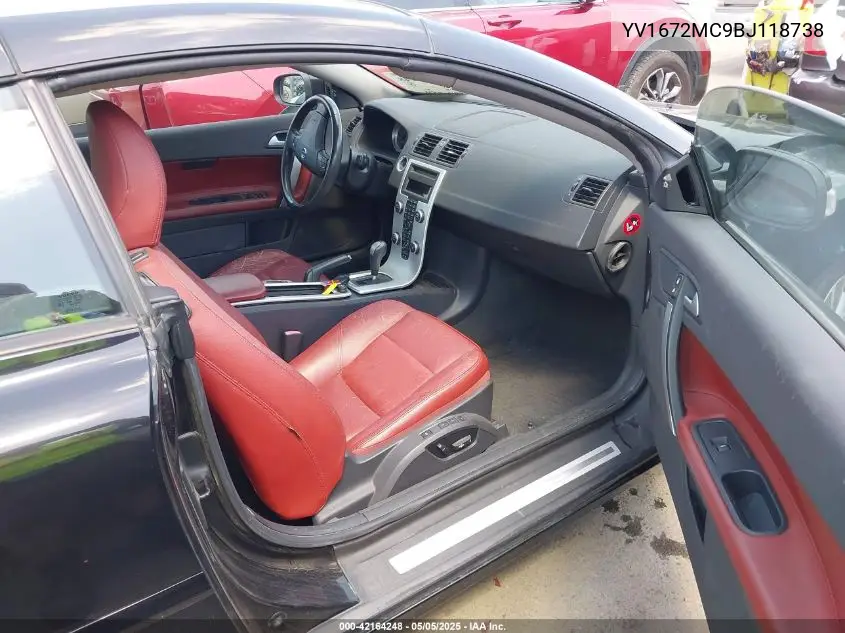 2011 Volvo C70 T5 VIN: YV1672MC9BJ118738 Lot: 42164248