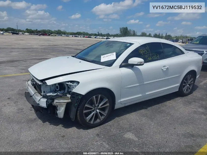 2011 Volvo C70 T5 VIN: YV1672MC5BJ119532 Lot: 42205571