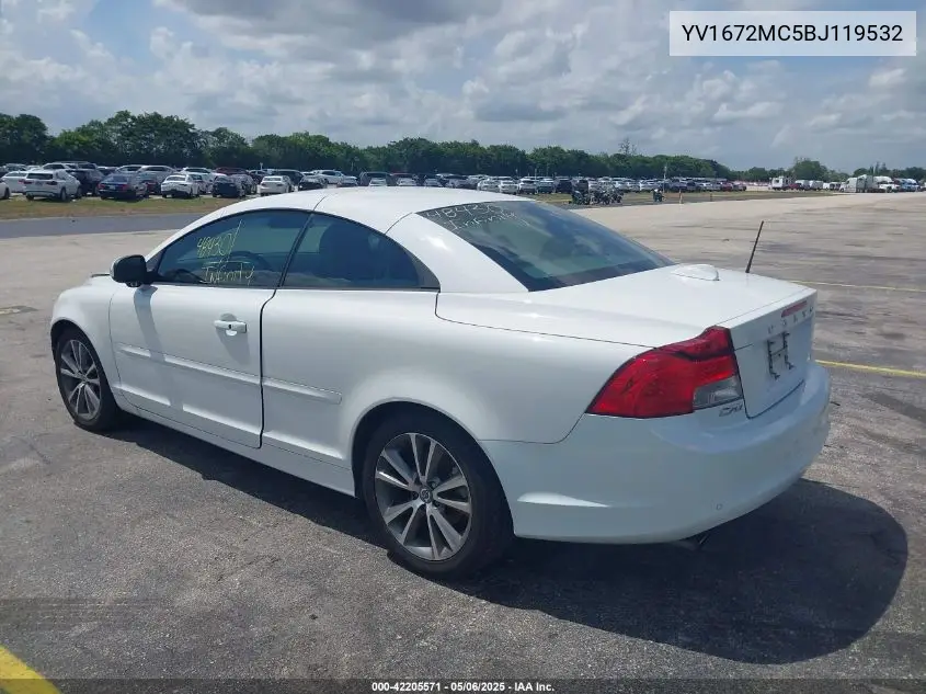 2011 Volvo C70 T5 VIN: YV1672MC5BJ119532 Lot: 42205571