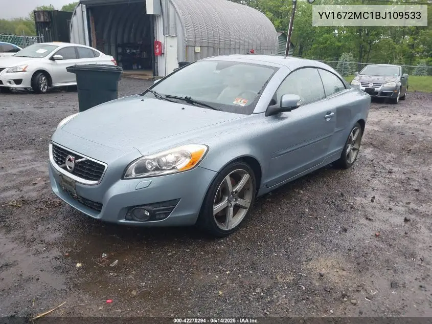 2011 Volvo C70 T5 VIN: YV1672MC1BJ109533 Lot: 42270294