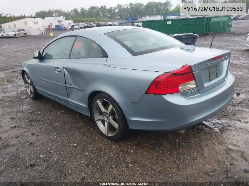 2011 Volvo C70 T5 VIN: YV1672MC1BJ109533 Lot: 42270294