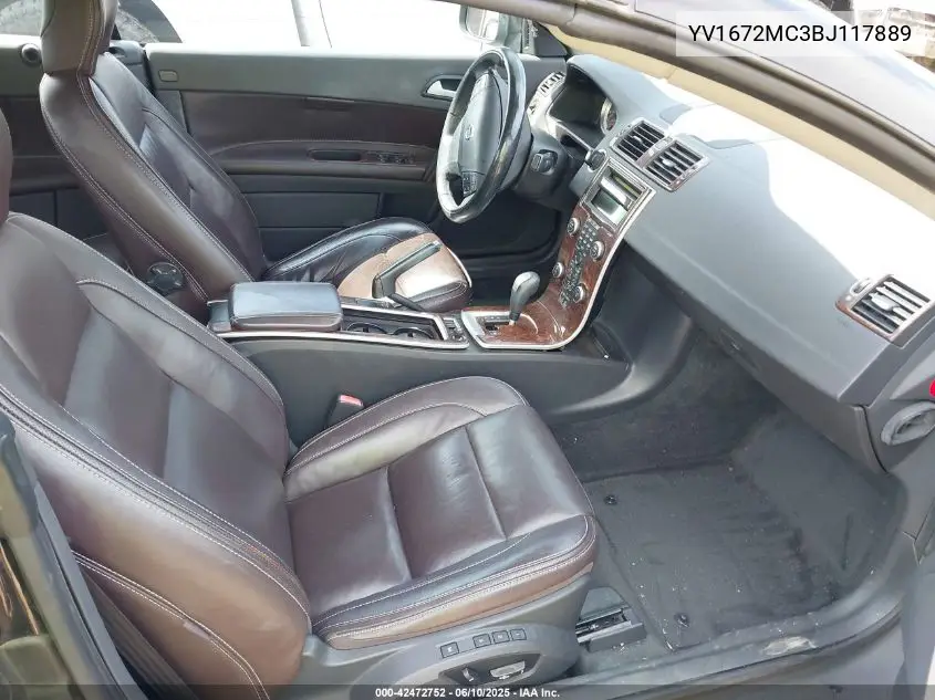 2011 Volvo C70 T5 VIN: YV1672MC3BJ117889 Lot: 42472752