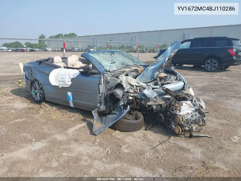 2011 Volvo C70 T5 VIN: YV1672MC4BJ110286 Lot: 42477302