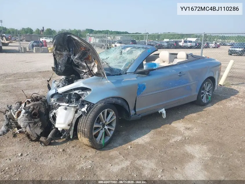 2011 Volvo C70 T5 VIN: YV1672MC4BJ110286 Lot: 42477302