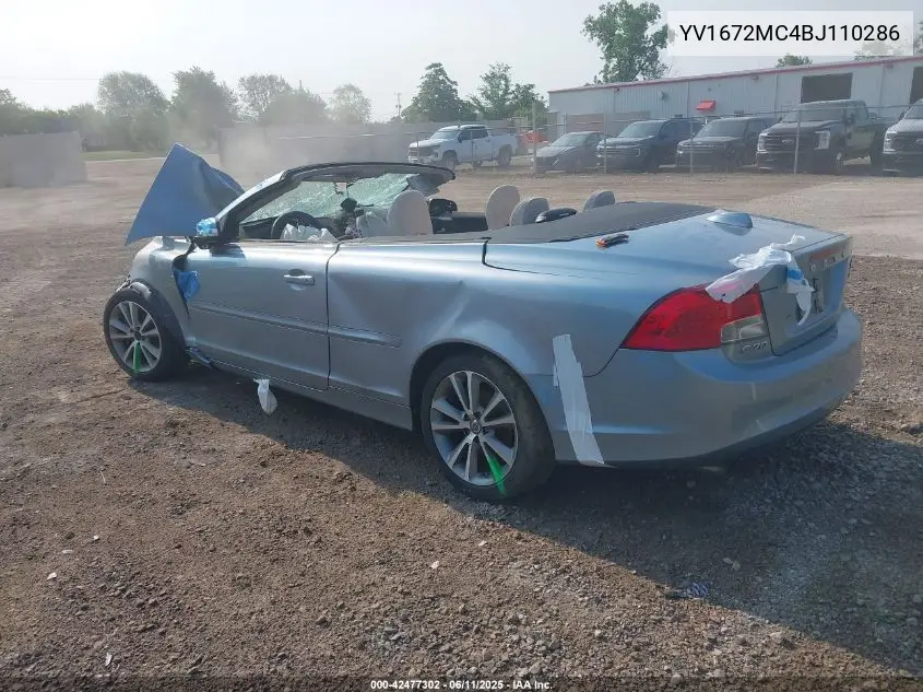 2011 Volvo C70 T5 VIN: YV1672MC4BJ110286 Lot: 42477302