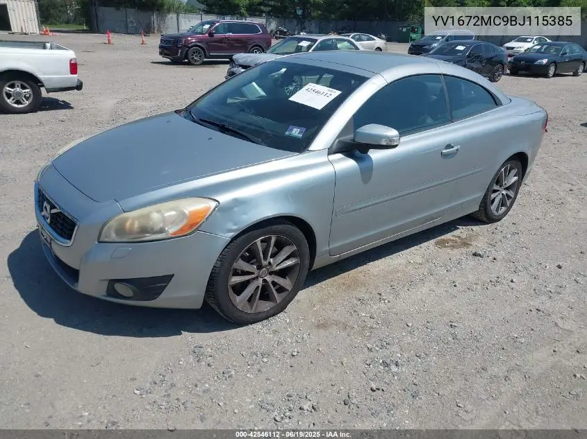 2011 Volvo C70 T5 VIN: YV1672MC9BJ115385 Lot: 42546112
