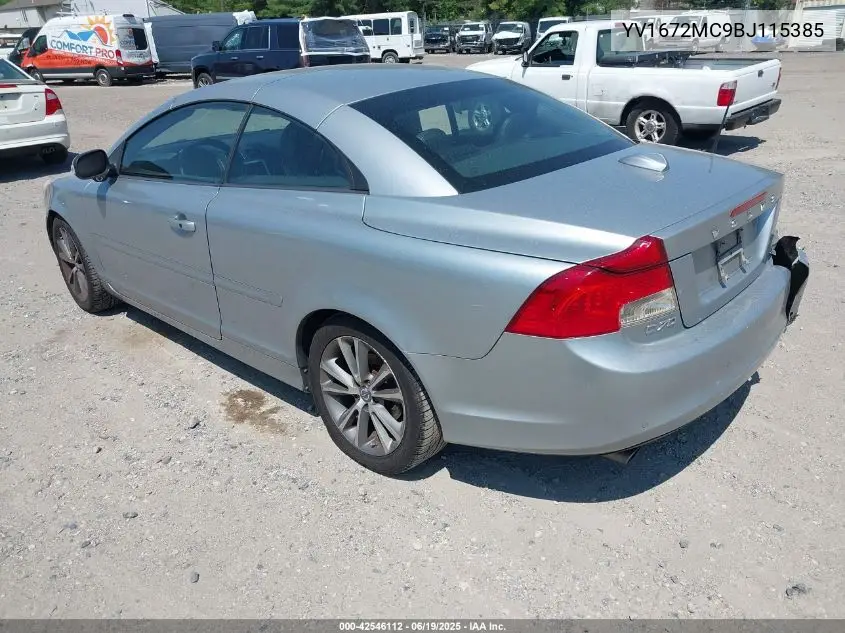 2011 Volvo C70 T5 VIN: YV1672MC9BJ115385 Lot: 42546112