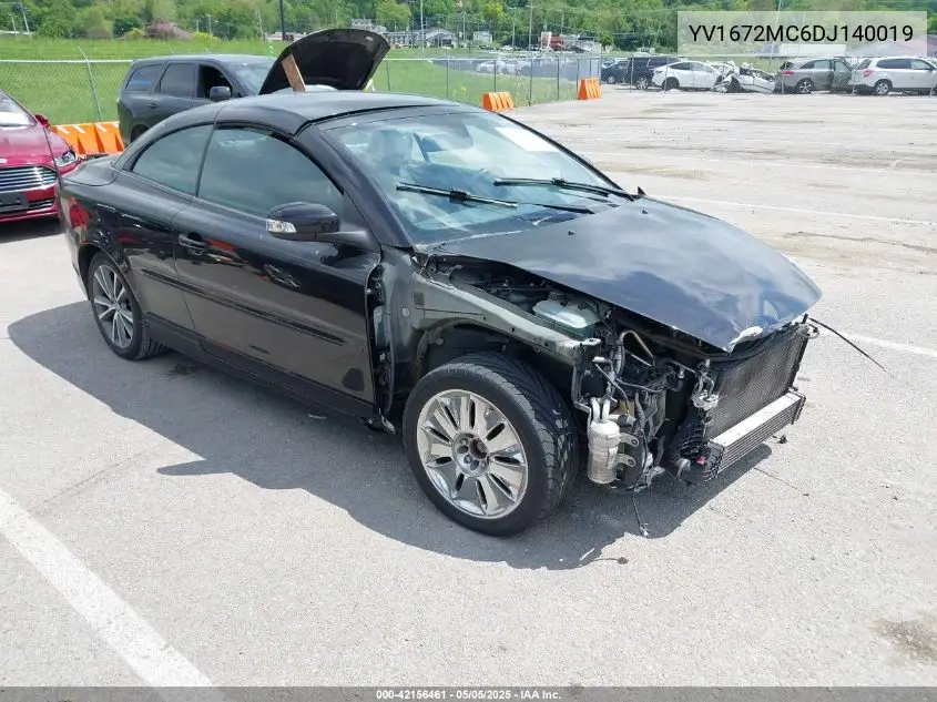 2013 Volvo C70 T5 VIN: YV1672MC6DJ140019 Lot: 42156461