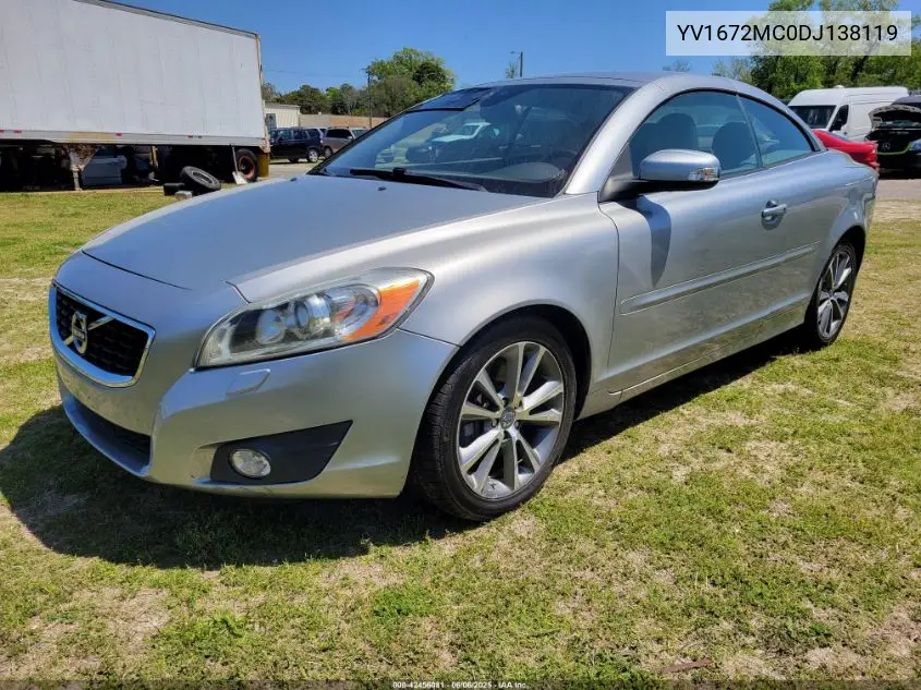 2013 Volvo C70 T5 VIN: YV1672MC0DJ138119 Lot: 42456081