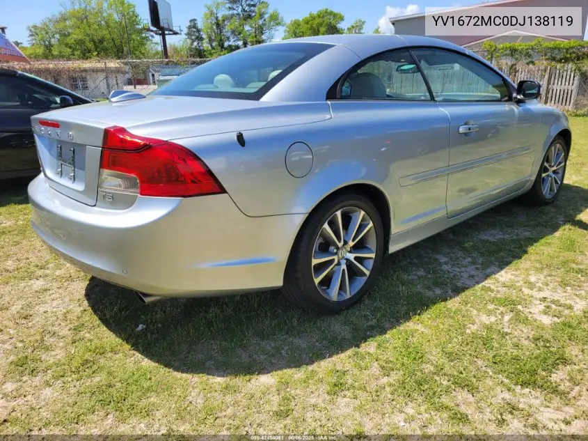 2013 Volvo C70 T5 VIN: YV1672MC0DJ138119 Lot: 42456081