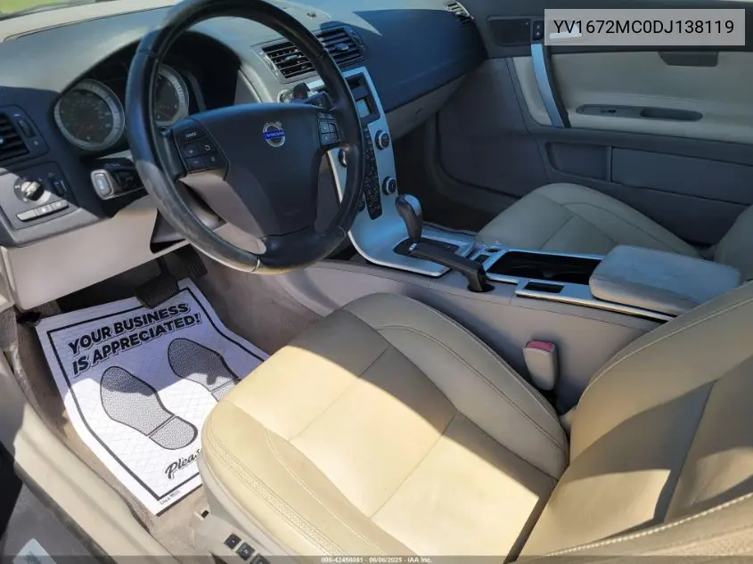 2013 Volvo C70 T5 VIN: YV1672MC0DJ138119 Lot: 42456081