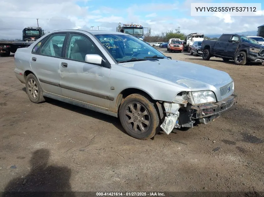 2000 Volvo S40 A/As VIN: YV1VS2555YF537112 Lot: 41421614
