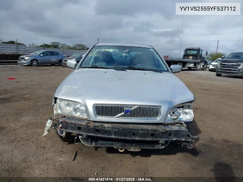 2000 Volvo S40 A/As VIN: YV1VS2555YF537112 Lot: 41421614