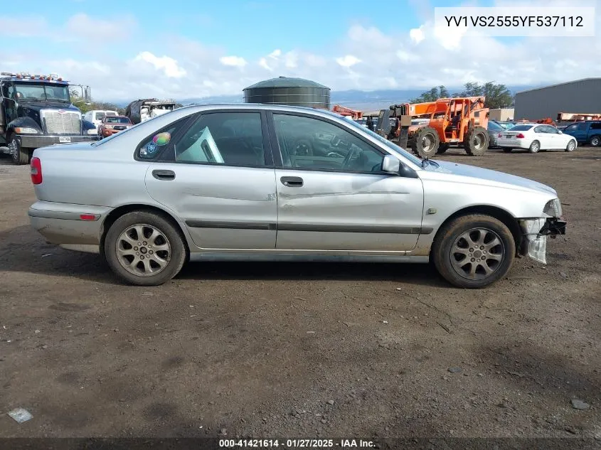 2000 Volvo S40 A/As VIN: YV1VS2555YF537112 Lot: 41421614