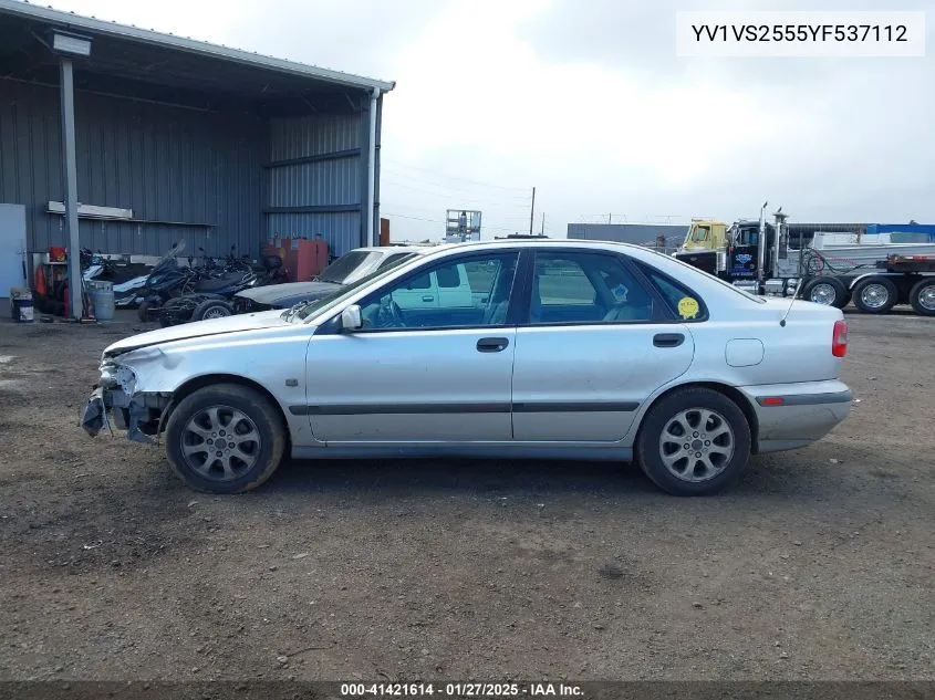 2000 Volvo S40 A/As VIN: YV1VS2555YF537112 Lot: 41421614