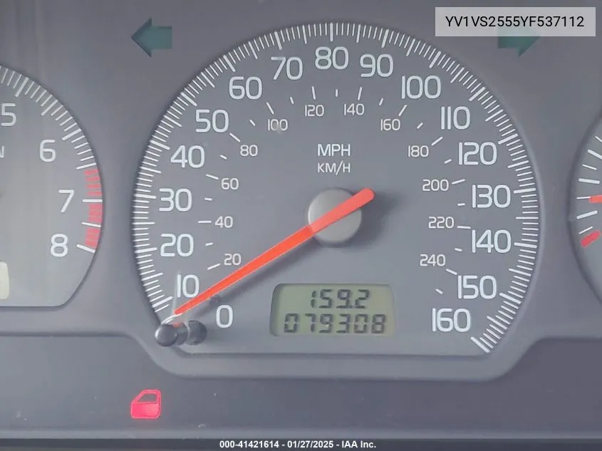 2000 Volvo S40 A/As VIN: YV1VS2555YF537112 Lot: 41421614