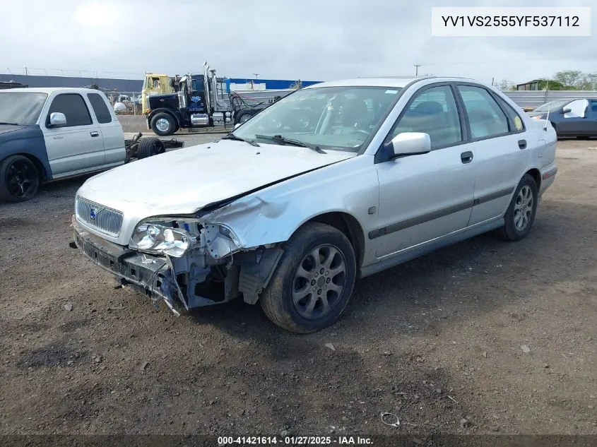 2000 Volvo S40 A/As VIN: YV1VS2555YF537112 Lot: 41421614