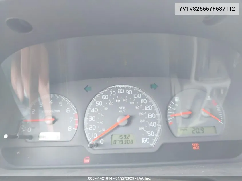 2000 Volvo S40 A/As VIN: YV1VS2555YF537112 Lot: 41421614