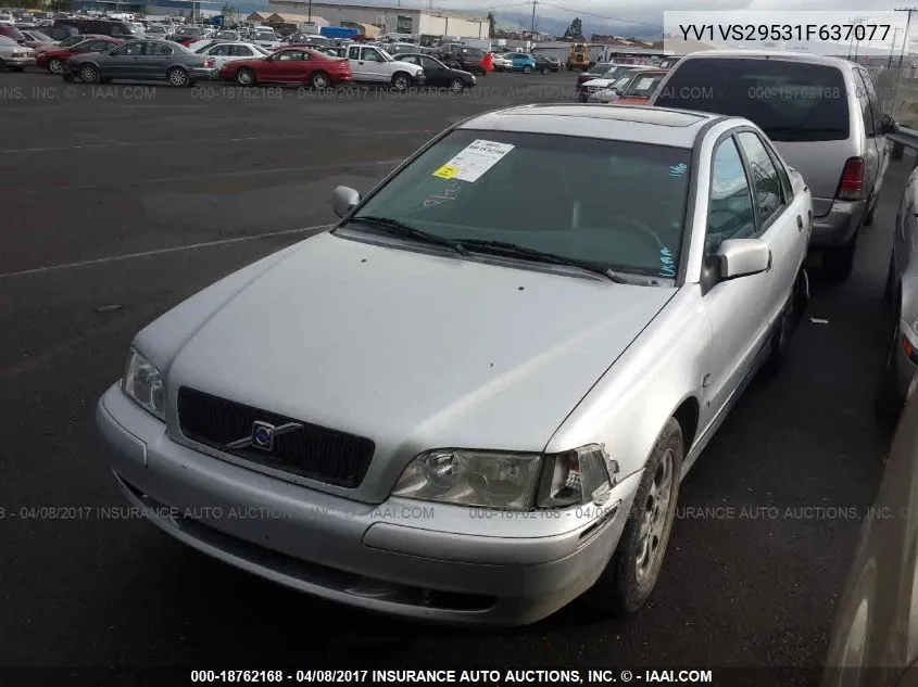 2001 Volvo S40 A/A Sr/Sport Edition VIN: YV1VS29531F637077 Lot: 18762168