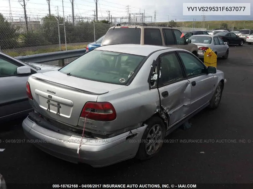 2001 Volvo S40 A/A Sr/Sport Edition VIN: YV1VS29531F637077 Lot: 18762168