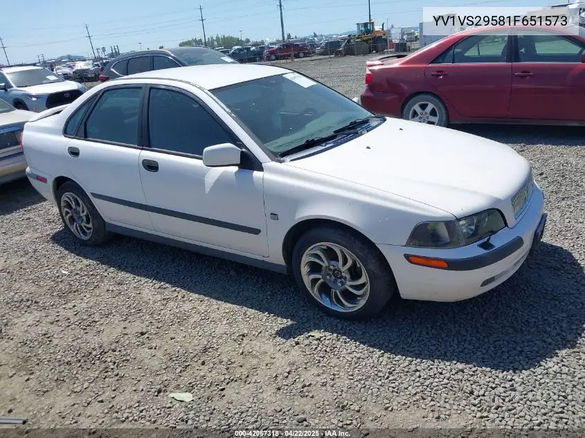 2001 Volvo S40 A/Sport Edition VIN: YV1VS29581F651573 Lot: 42067318