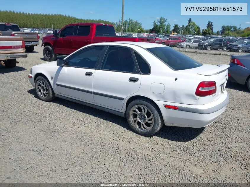 2001 Volvo S40 A/Sport Edition VIN: YV1VS29581F651573 Lot: 42067318