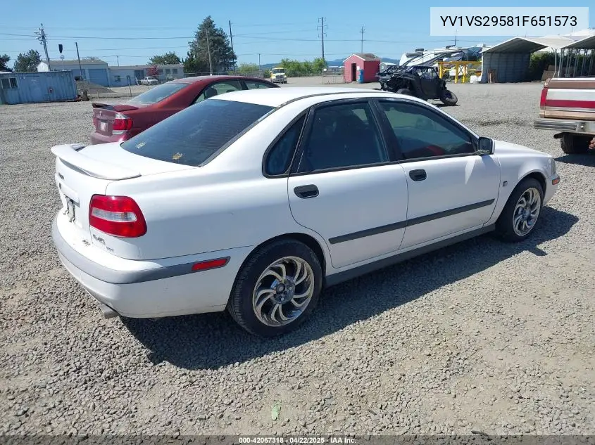2001 Volvo S40 A/Sport Edition VIN: YV1VS29581F651573 Lot: 42067318
