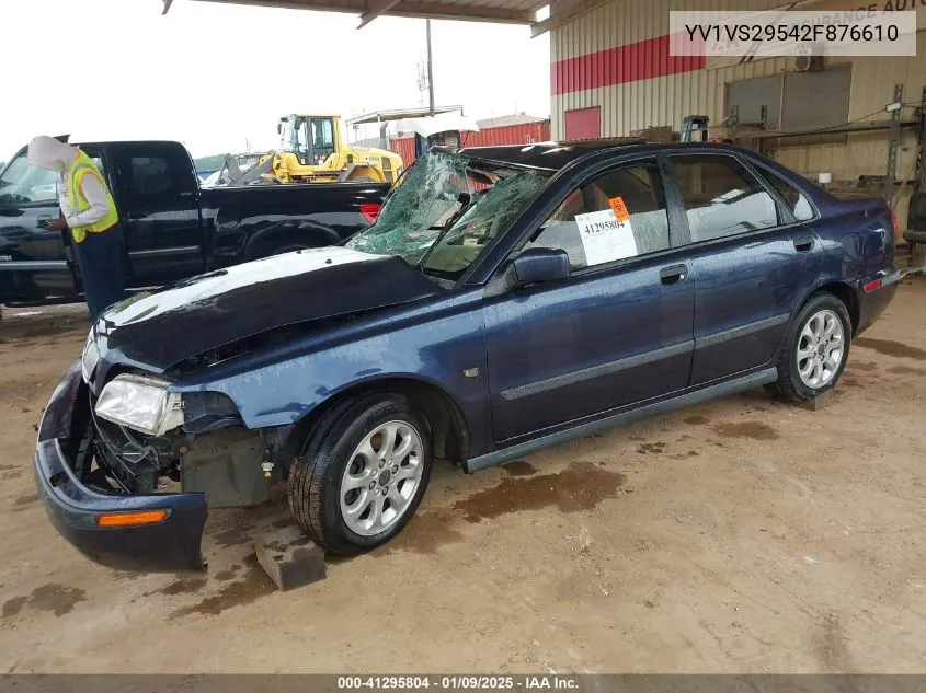 2002 Volvo S40 A VIN: YV1VS29542F876610 Lot: 41295804