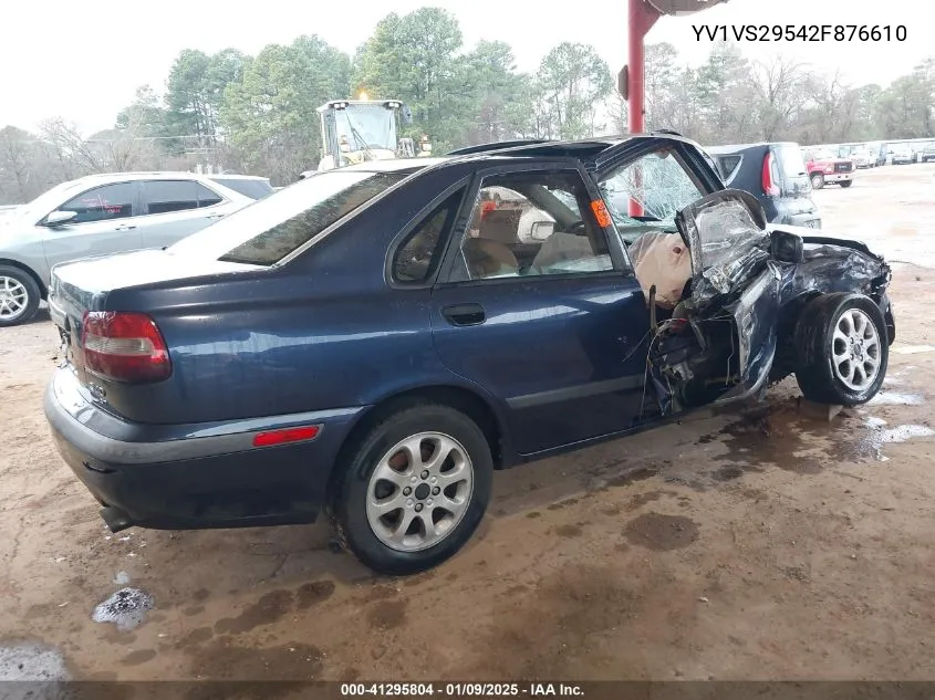 2002 Volvo S40 A VIN: YV1VS29542F876610 Lot: 41295804