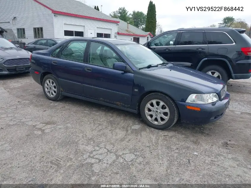 2002 Volvo S40 A VIN: YV1VS29522F868442 Lot: 42180096